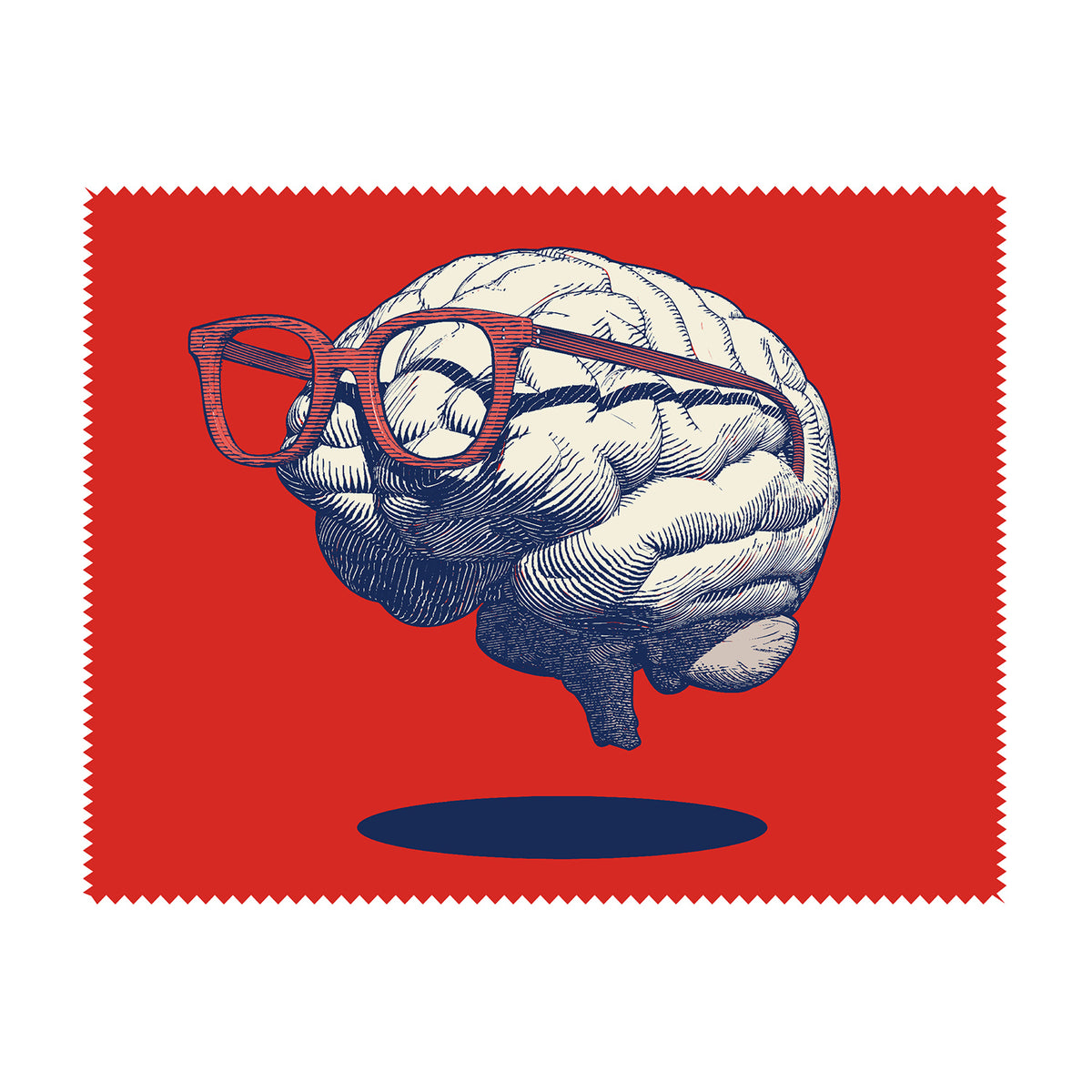 Utěrka z mikrovlákna 18x14 cm Mozek v brýlích
